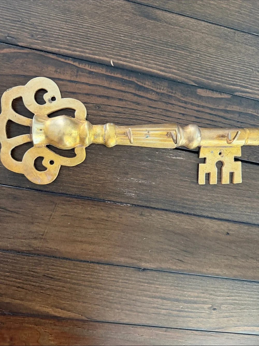 Rustic Vintage Brass Key Holder Antique Look Entryway Key Organizer